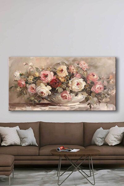 Voovart Modern Vazoda Çiçekler Dekoratif Kanvas Tablo – VOOV3137