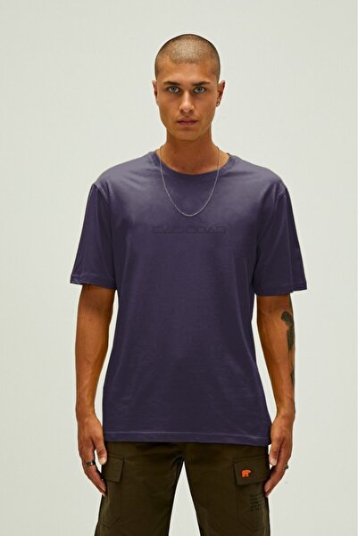 Bad Bear Men's Purple T-Shirt Men's T-Shirt Small Lines T-Shirt Os Purple T-S...
