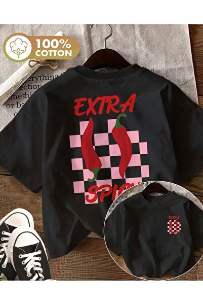 LELVANİ Μπλουζάκι Unisex Extra Spicy με στάμπα και λαιμόκοψη ποδηλάτου