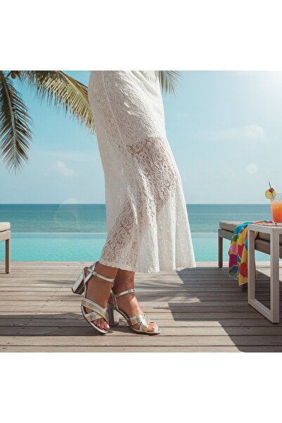 OEM Κομψά γυναικεία πέδιλα με τακούνι, ευέλικτα, μινιμαλιστικού σχεδιασμού, R...