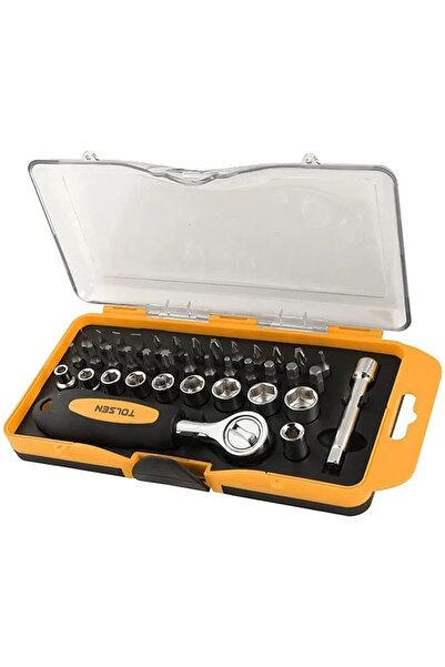 TOLSEN 38 Piece Bits and Sockets Set Multi Function Fastening Tool Kit
