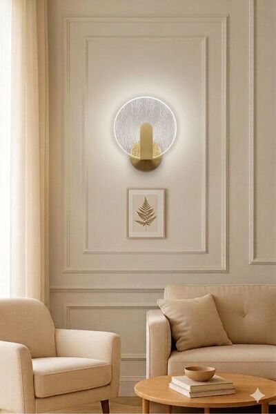 bella lighting Lüks Modern Vinca 3 Renk Led Aplik Sarı Gold Duvar Lambası Ele...