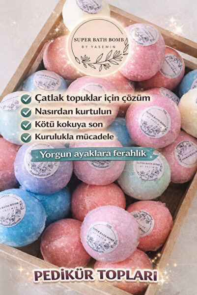 Köpüren Renkli Pedikür Topları 30 Adet 120 Gram