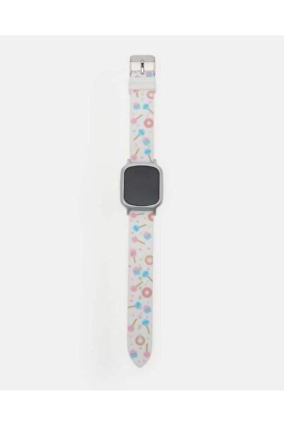 REDTAG Girls White Printed Digital Watch
