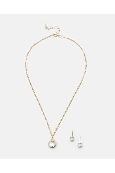 REDTAG Women Gold Letter Haa Necklace Set