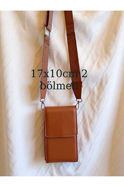 Gözenshopp Deri Siyah 2 Gözlü Telefon Çantası + çüzdan hediyesidir 17x10 cm 3...