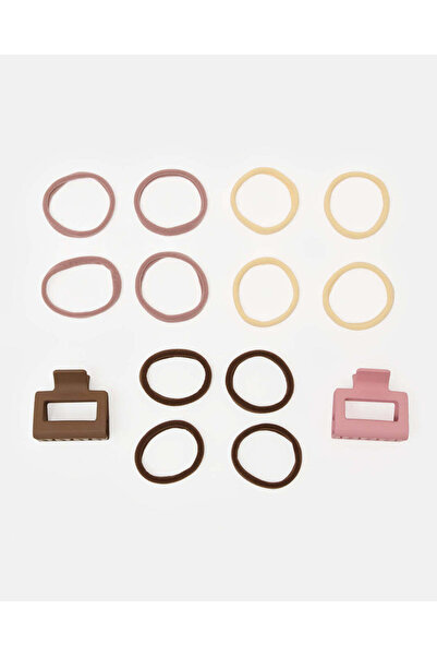 REDTAG Women Multicolour Hair Claw and Hair Tie 14 Piece Set