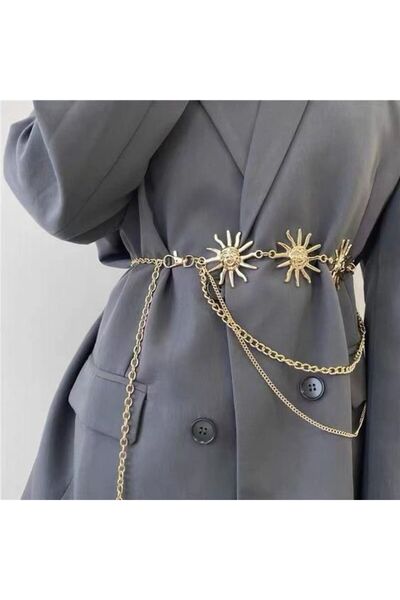 Charmist Gold Desenli Bel Zincirli
