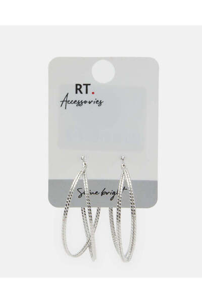 REDTAG Women Silver Hoop Earrings