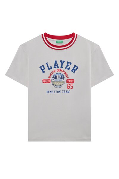 Benetton Μπλουζάκι με στάμπα για αγόρια Benetto, γκρι, για ηλικίες 4-14 ετών