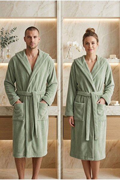 Loselya Rashell Welsoft Λούτρινο Μπουρνούζι με Κουκούλα