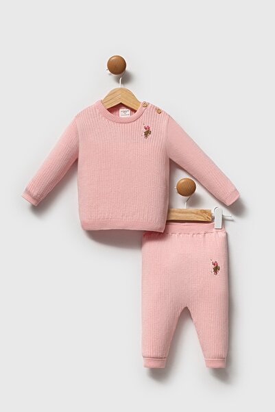 U.S. Polo Assn. Kız Bebek Pembe Takım