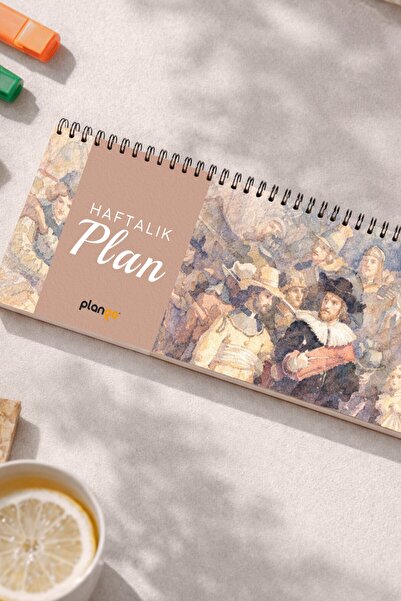 Plango Tarihsiz Spiralli Haftalık Masaüstü Planlayıcı - GECE DEVRİYESİ - 10x3...