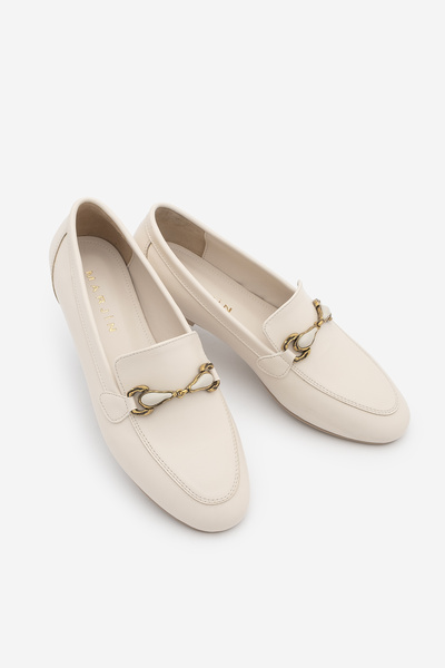 Marjin Γυναικεία Loafer Μοκασίνια με Πόρπη Κλασικά Casual Παπούτσια Tavelo Ecru