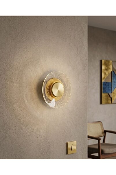 bella lighting Lüks Modern Lotus 3 Renk Led Aplik Sarı Gold Duvar Lambası Ele...