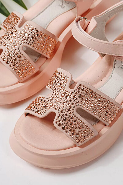 Zaira Ροζ παιδικά σανδάλια από οικολογικό δέρμα Lovia # 24957 - 33