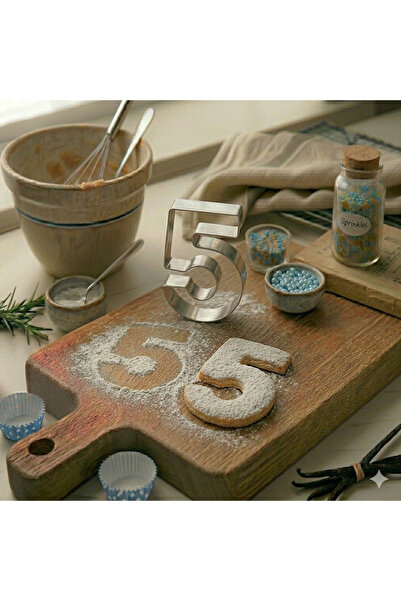 Deniz Party Store 5 Rakamı metal kurabiye kalıbı 1 adet