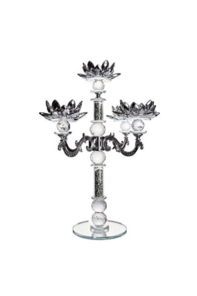 OEM Γυάλινα κεριά με γυάλινα ψίχουλα για 5 κεριά