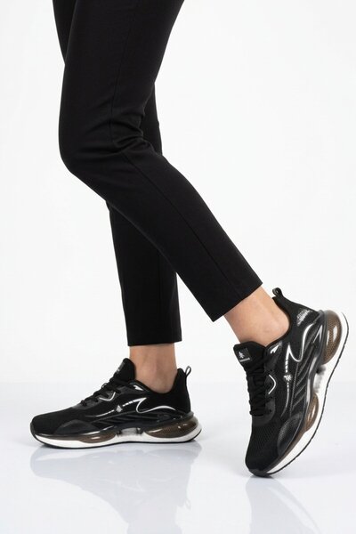 Hammer Jack حذاء رياضي أسود وأبيض شبكي خفيف الوزن ومرن للجنسين 101 25087-G