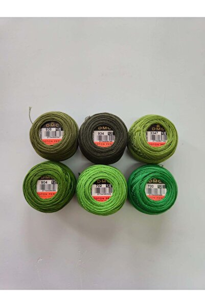 Dmc KOTON PERLE ΝΟΜΙΣΜΑ 12 - ΣΕΤ ΠΡΑΣΙΝΩΝ ΑΠΟΧΡΩΣΕΩΝ