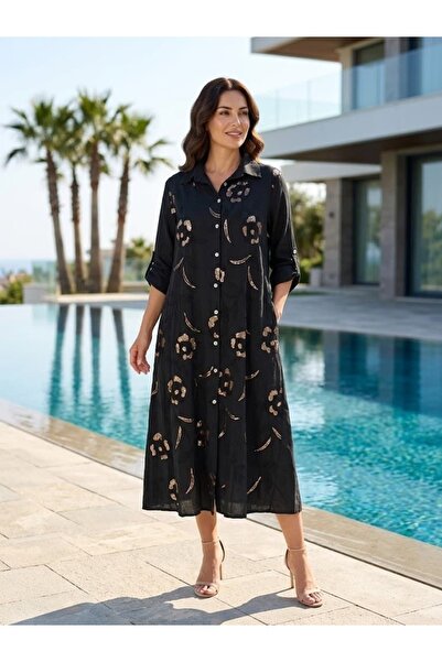 Punta Otantik PT18097 Ιταλικό ανδρικό φόρεμα με παγιέτες και κέντημα στο γιακ...