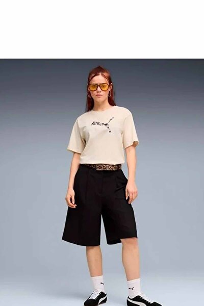 Puma Γυναικείο κοντομάνικο βαμβακερό μπλουζάκι με λογότυπο -C8