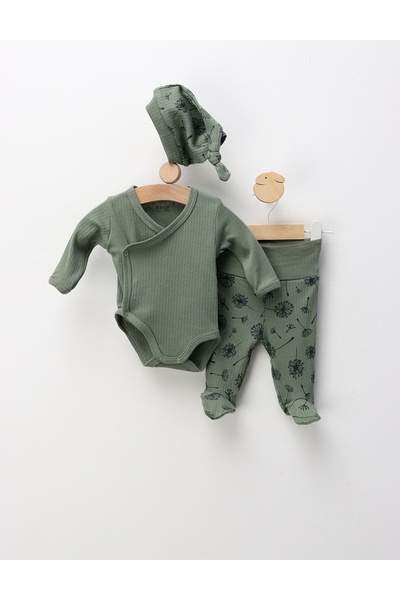 MiniKids Костюм от три части Dandelion, зелен