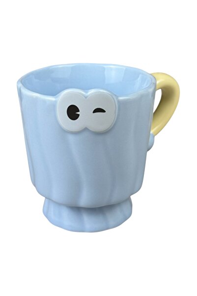 OEM Κεραμική κούπα "Funny Eyes" μπλε, 360 ml