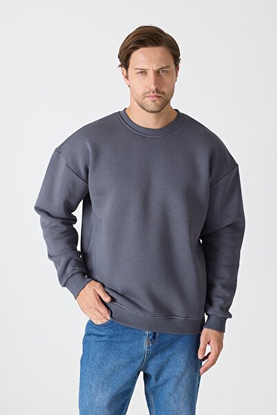 SEDİRLİ Unisex φούτερ χωρίς στάμπα για ενήλικες με κουκούλα 3 κλωστών