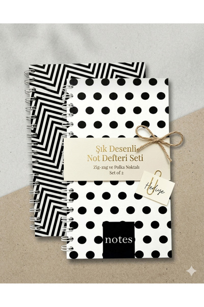 Lizy Spiralni set od 2 bloknota u tvrdom povezu - 17x24cm (linijirani i karir...
