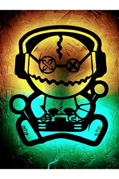 Empressco Oyuncu Odası - Yayın Aksesuarı - Gamer Robot - Led Işıklı Tablo - D...