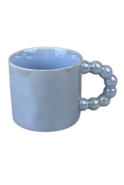 OEM Κεραμική κούπα με λαβή σε σχήμα πέρλας, ναυτικό μπλε, 330 ml