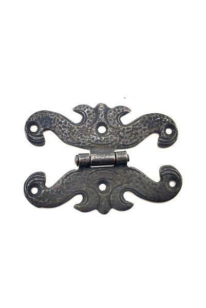 Toptan Bulurum Antique style decorative brass hinge 63x45 mm, oxide