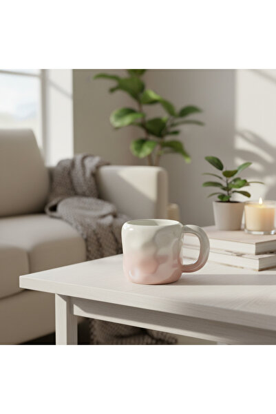 OEM Set of 2 ceramic mug "Pink Gradient", 400 ml