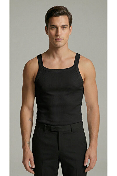 byTOROS Thin Strap Cotton Ribbed Camisole Men's Undershirt Invisible Strap