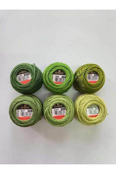 Dmc KOTON PERLE ΝΟΜΑΡΙ 8 - ΣΕΤ ΠΡΑΣΙΝΩΝ ΑΠΟΧΡΩΣΕΩΝ