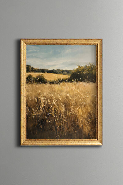 epiqart Wheat Field – Vintage Patterned Frame – Slim Model