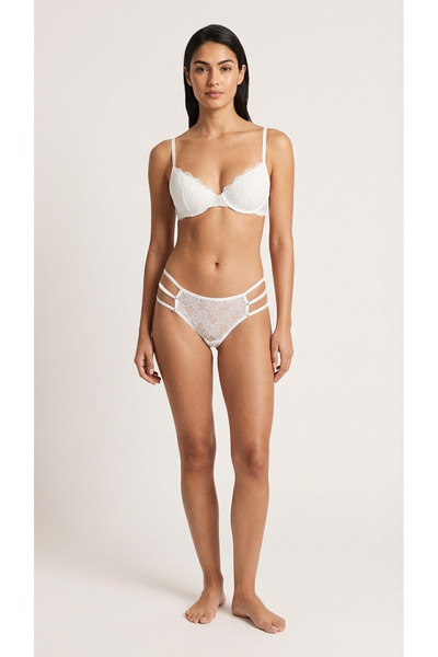 LUNİTA Γυναικείο στρινγκ με κορδόνια στο πλάι D Δαντέλα i