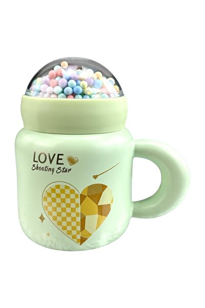 OEM Κεραμικό πράσινο φλιτζάνι "bubblecup" με καπάκι