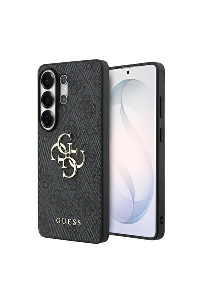 Guess Galaxy S26 Ultra Uyumlu Kılıf Lisanslı PU Deri Büyük Metal Logo Dizaynl...