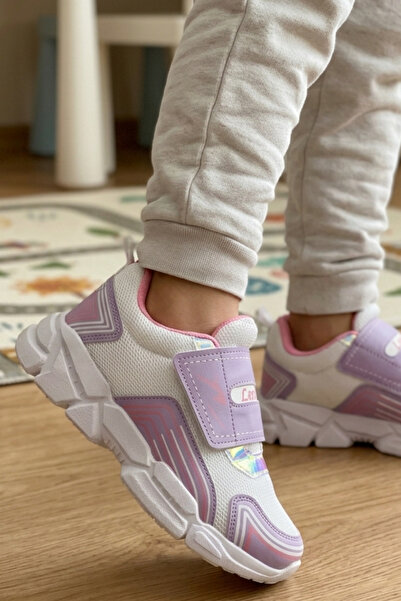 Unisex Fileli Çocuk Spor Ayakkabı - Kaymaz Esnek Tabanlı Ortopedik Cırtlı Sneaker
