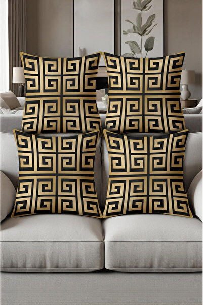 patron halı Digital Printed Soft Textured 4-Piece Throw Pillow Cover Set (43X...