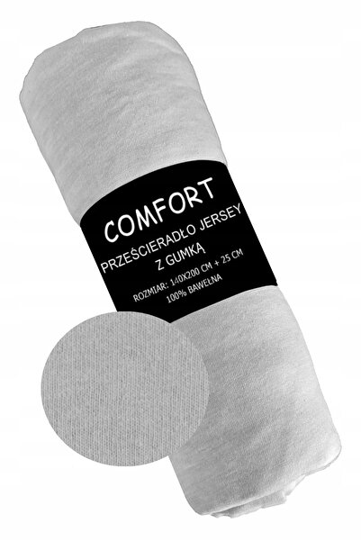 Koney Fitted Sheet, KONEY, Jersey Cotton, 100% Elastic, 140x200cm, Ash Grey