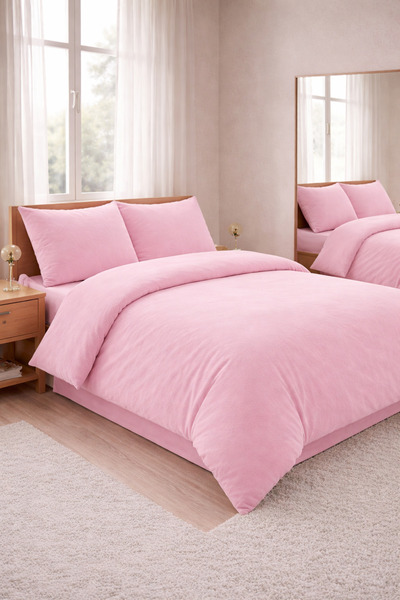 MUK's Σετ Παπλωματοθήκη Διπλό 4 τεμαχίων με Ελαστικό Σεντόνι, Σετ Άνεσης Μαλα...