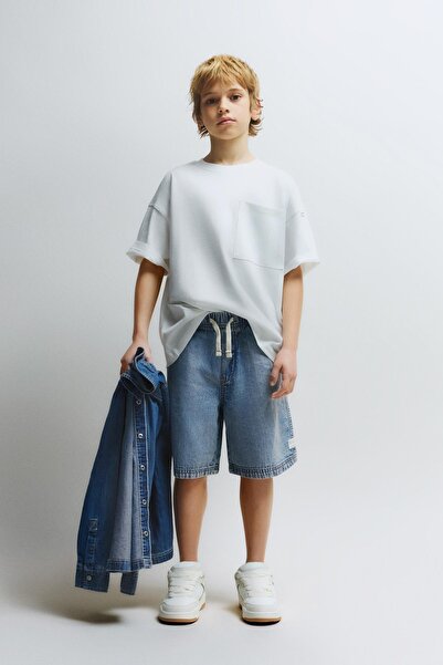LEFTIES Jogger denim bermuda şort