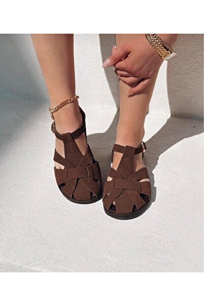 MİSS PARK MODA الصنادل النسائية من جلد الغزال
