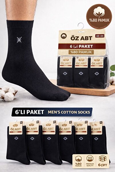 ÖZ ABT Erkek Çorap 6’lı Paket %80 Pamuk