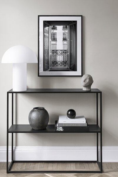 Muyika Design Dekoratif Ahşap Tablo 50x70 cm Modern Sanat Soyut Çizgi Tasarım...