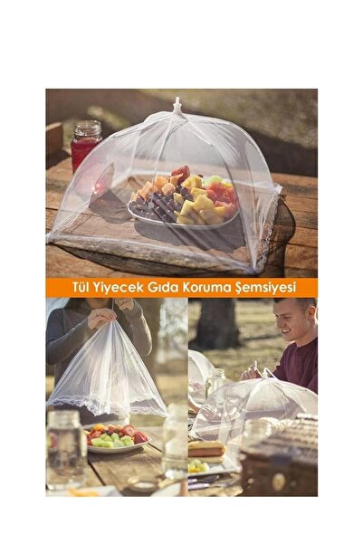 St Morritz Gıda Koruma Şemsiyesi, Yiyecek Sinek Koruyucu Tül Aparat