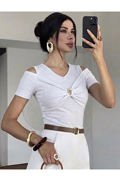 ns nirvana secret ΝΕΟ ΠΡΟΪΟΝ Γυναικεία μπλούζα με λεπτομέρεια σε σχήμα V και ...